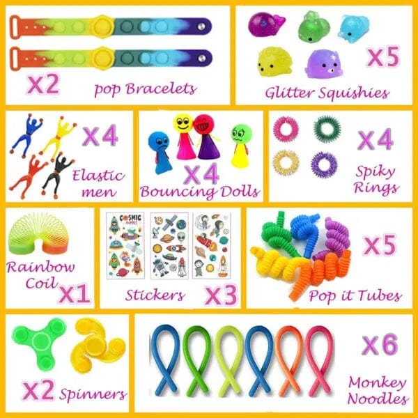 Cart In Mart Fidgets 50 Pack Premium Bundle Fidget Toys Set For Kids