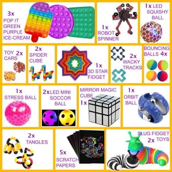 Cart In Mart Fidgets 80 Pack Premium Bundle Fidget Toys Set