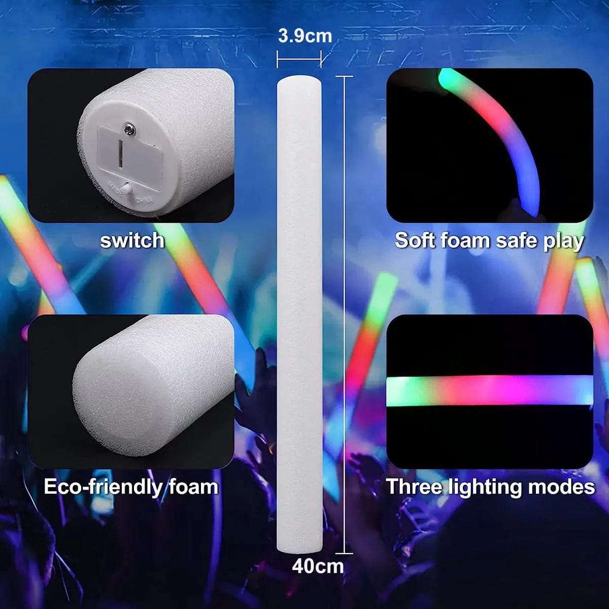 Cart In Mart Glow in dark party LED 30 Pieces LED Glowing Sticks Neon Party Supplies