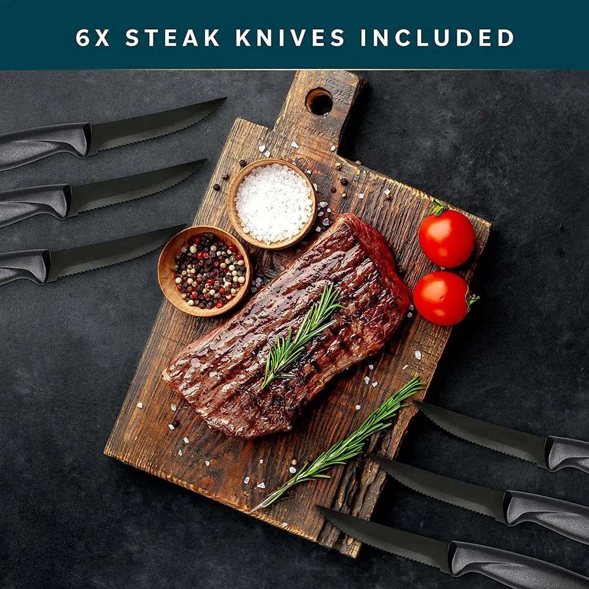 Cart In Mart housewarming 18 Piece Stainless Steel Kitchen Knife Set & Stand