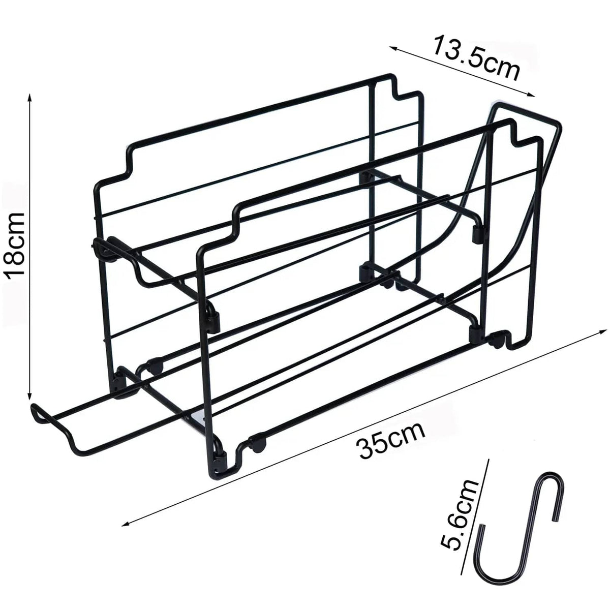 Cart In Mart Kitchen Organisation & Utensils 2 Pack Stackable Can Organizer Rack - Metal