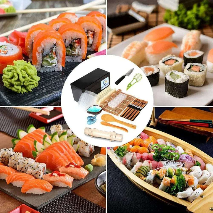 Cart In Mart Kitchen Organisation & Utensils 21 in 1 Sushi Making Kit With Bazooka Roller