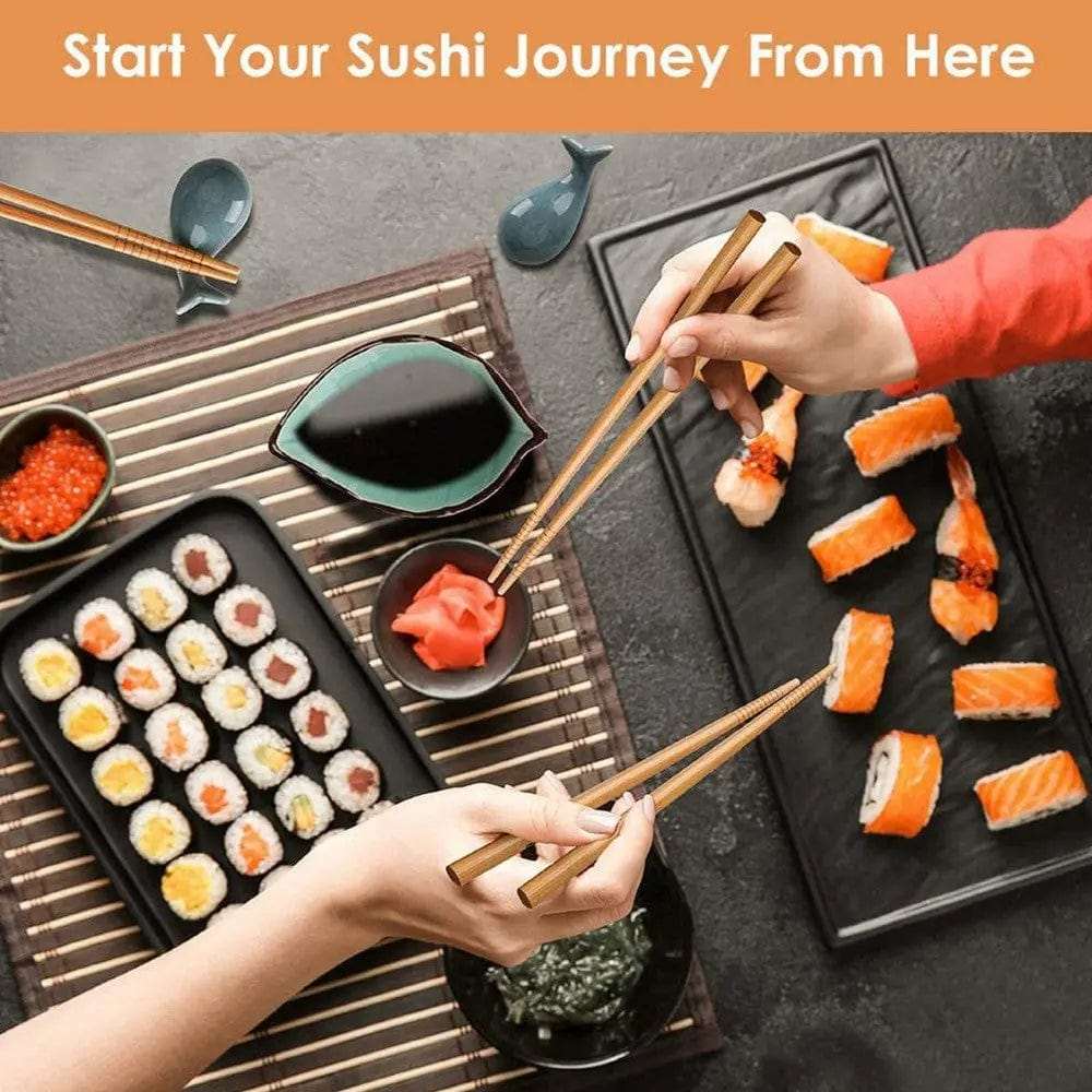 Cart In Mart Kitchen Organisation & Utensils 21 in 1 Sushi Making Kit With Bazooka Roller