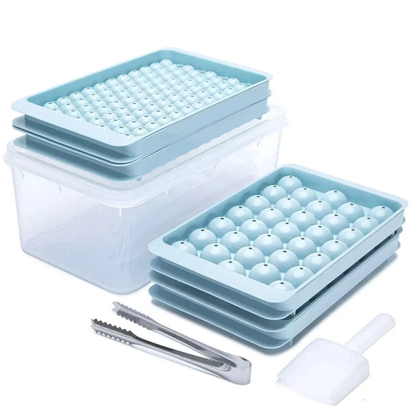 Cart In Mart Kitchen Organisation & Utensils 4 Pack Round Large and Mini Ice Cube Tray Set