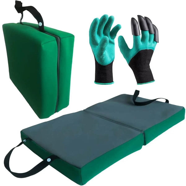 Cart In Mart Kneeling Pad Foldeable Kneeler with Gardening Gloves -Thick