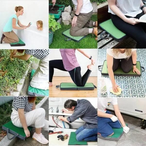 Cart In Mart Kneeling Pad Foldeable Kneeler with Gardening Gloves -Thick