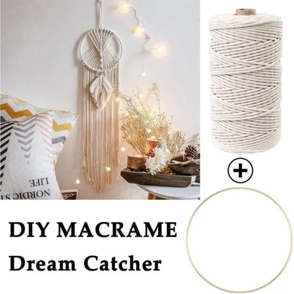 Cart In Mart macrame cord beads kit 121 Pieces DIY Macrame Craft Kit with Cord & Beads
