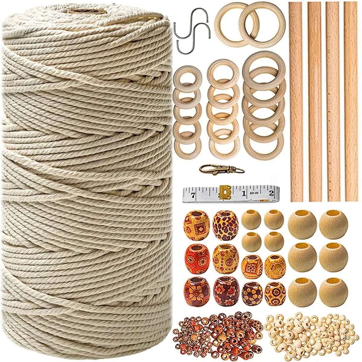Cart In Mart Macrame Kit 226 Pcs DIY Macrame Craft Kit With 205m Cord