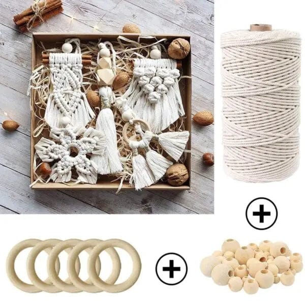 Cart In Mart Macrame Kit 226 Pcs DIY Macrame Craft Kit With 205m Cord