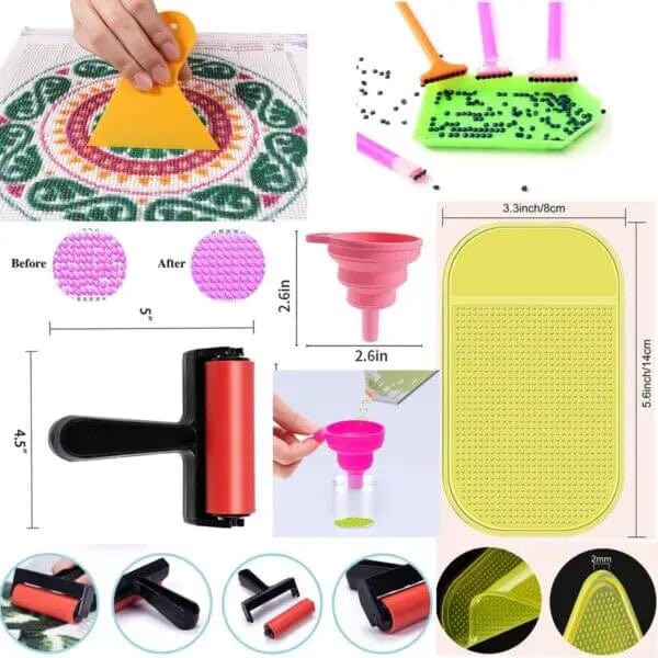 Cart In Mart Painting Kit Diamond Painting Kit With 60000 Beads 60 Colors 75 Tools Set