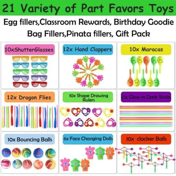 Cart In Mart Party Accessories 200 Piece Party Favours Bulk Toys Set