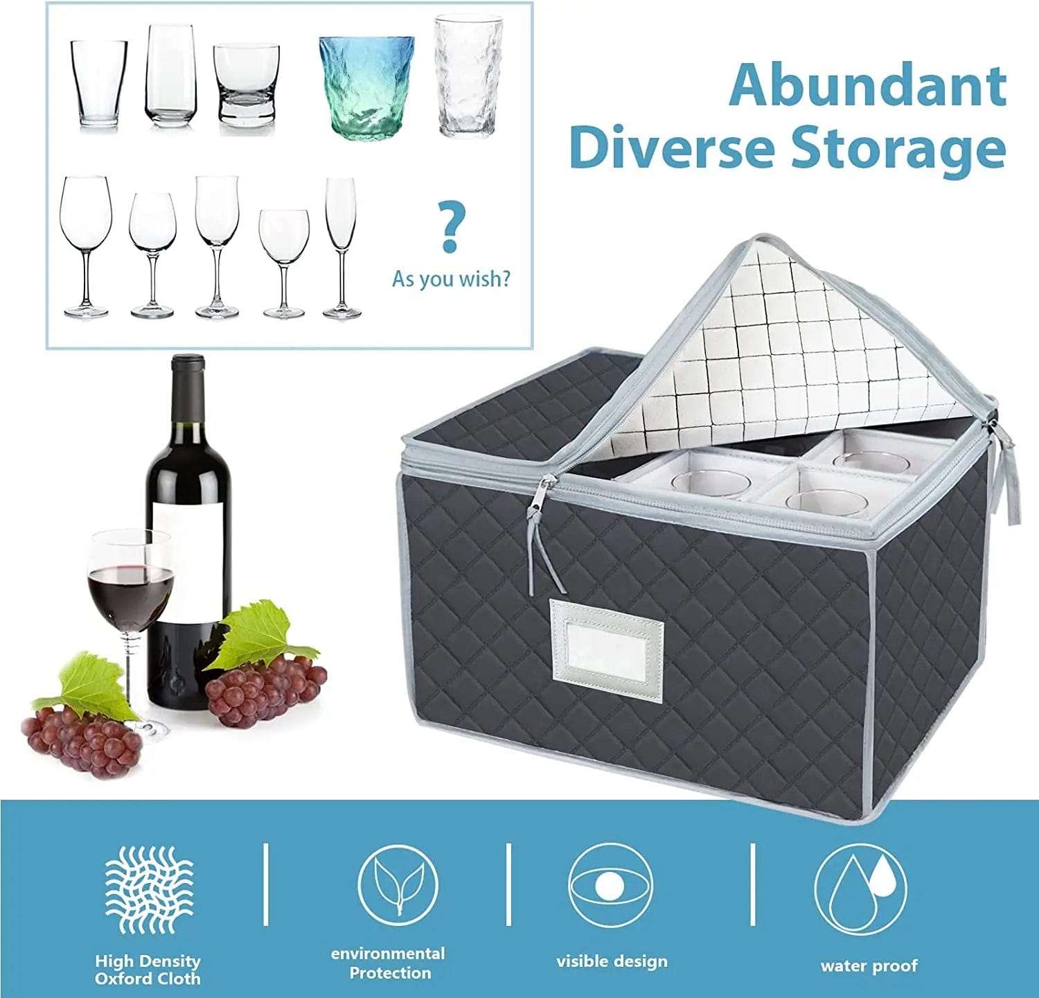Method Quilted Packaging 12 Wine Glass Storage Quilted Packing Boxes | Best & Stylish - Cart In Mart
