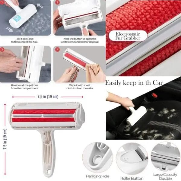 Cart In Mart Pet Hair Cleaning Kit 6-Pcs Pet Lint Hair Remover Kit