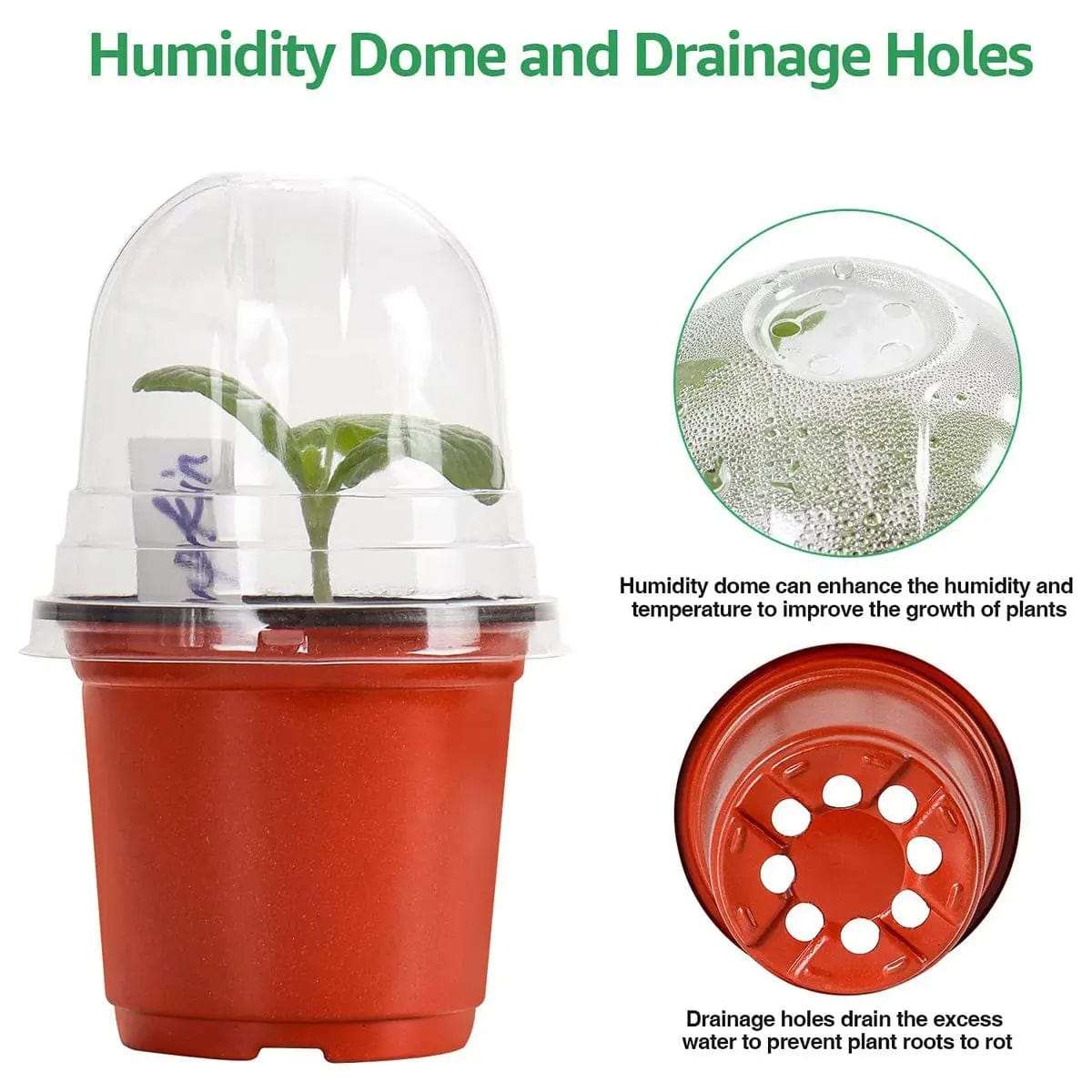 Cart In Mart planters 30 Pack Plant Nursery Pots With Humidity Domes