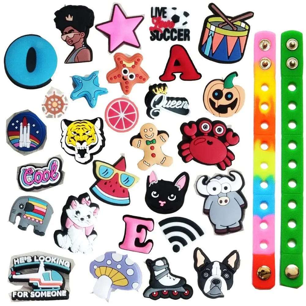 Cart In Mart Shoe Jibbitz 30 Piece Shoe Decoration Jibbitz Stickers & Bracelets