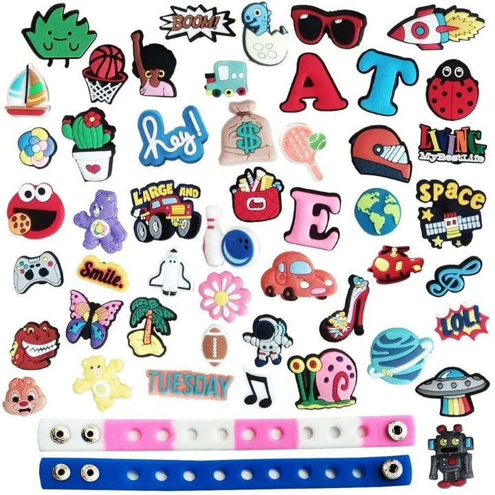 Cart In Mart Shoe Jibbitz 50 Piece Shoe Decoration Jibbitz Stickers & Bracelets