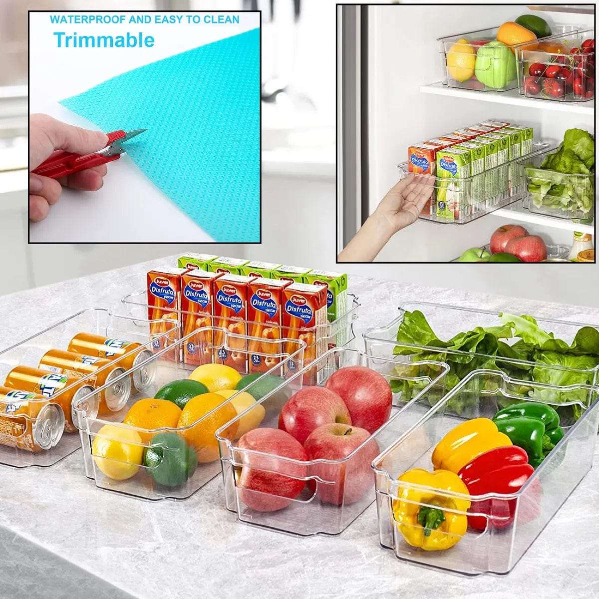 Cart In Mart Table Mat 18 Pcs Refrigerator Organization Containers & Liners