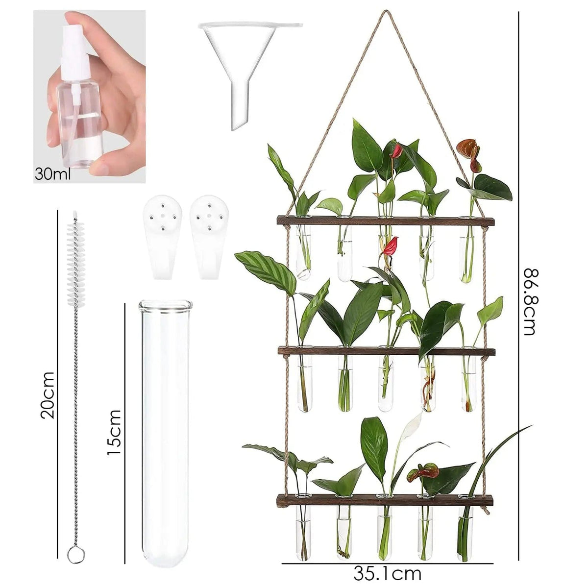 Cart In Mart Terrarium 3 Tier Wall Hanging Planter Terrarium Kit