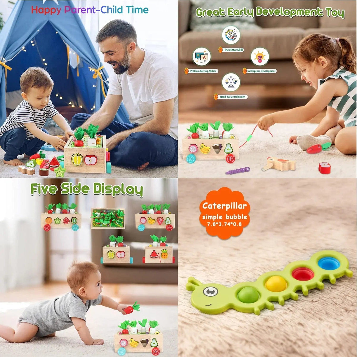 Cart In Mart Toddler Educational Toys Toddler Wooden Shape Sorting Toys