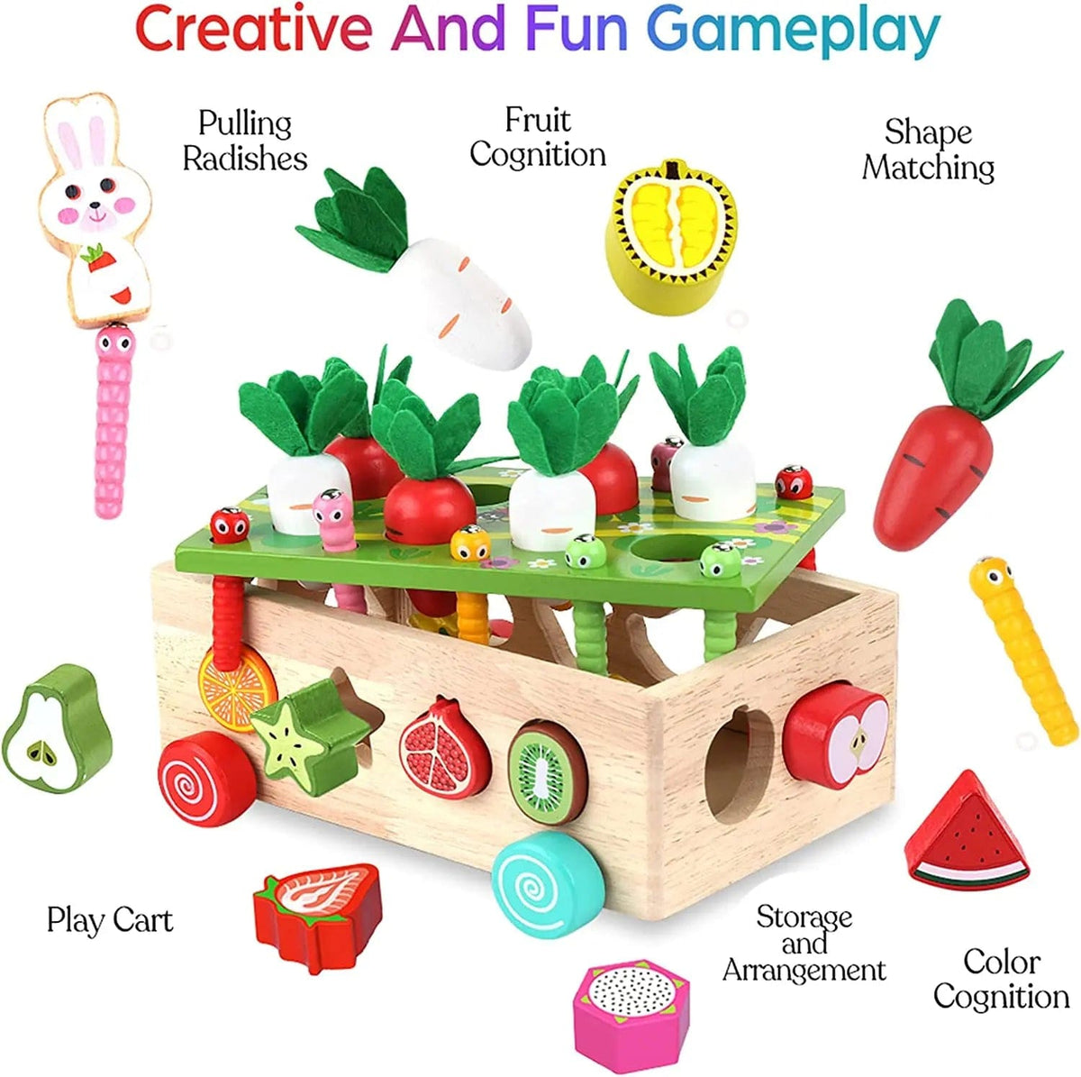 Cart In Mart Toddler Educational Toys Toddler Wooden Shape Sorting Toys