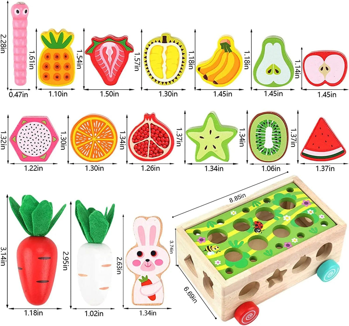 Cart In Mart Toddler Educational Toys Toddler Wooden Shape Sorting Toys