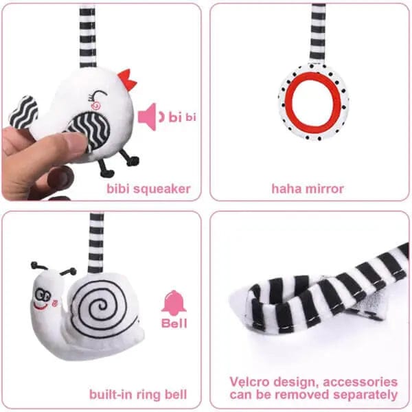Cart In Mart Toddler Toys Baby Spiral Plush Rattle Toy With Bathtub Animal Book