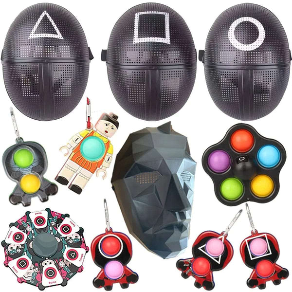Cart In Mart Toys 11 Pack Squid Game Fidgets Masks Set