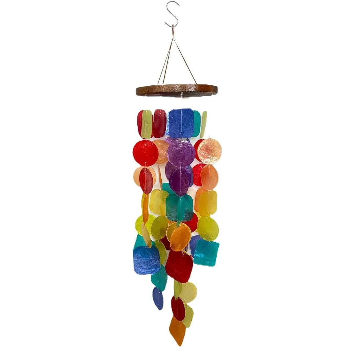 Cart In Mart Wind Chimes Capiz Seashells Rainbow Wind Chime