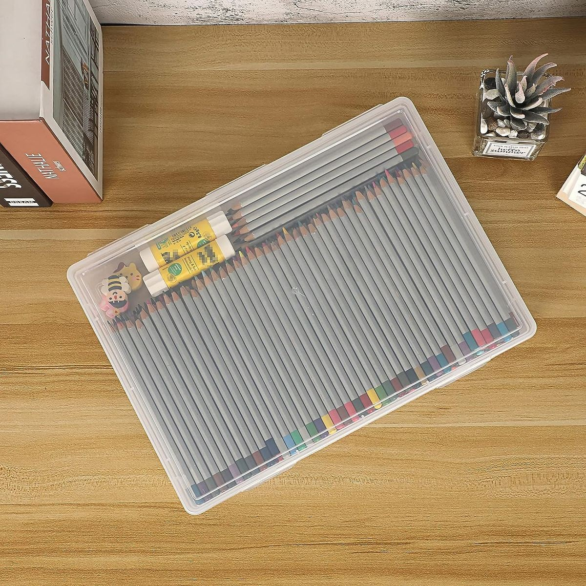 Cart In Mart 6 Pack Clear Multipurpose Large Craft Storage Board Game, File Organiser