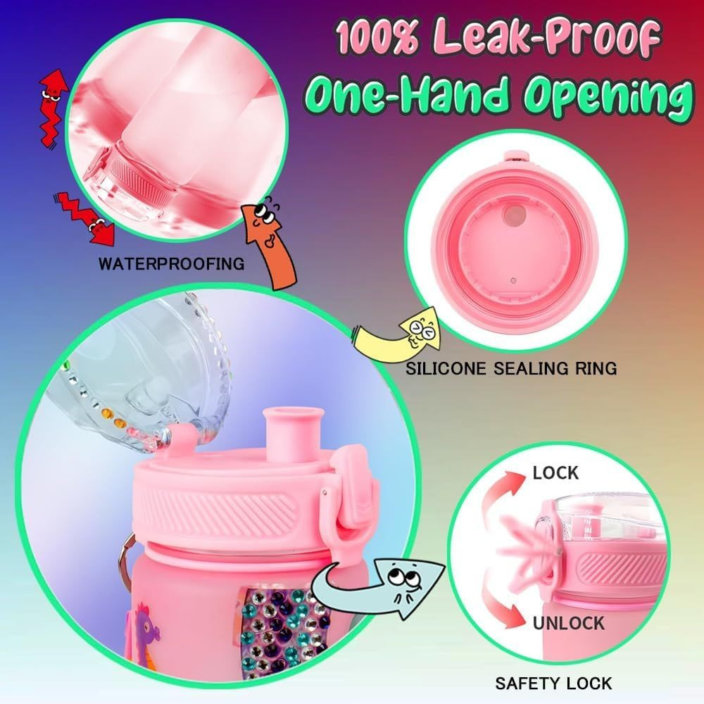 Cart In Mart Decorate Your Own Water Bottle Kits For Girls, Mermaid Painting Crafts DIY