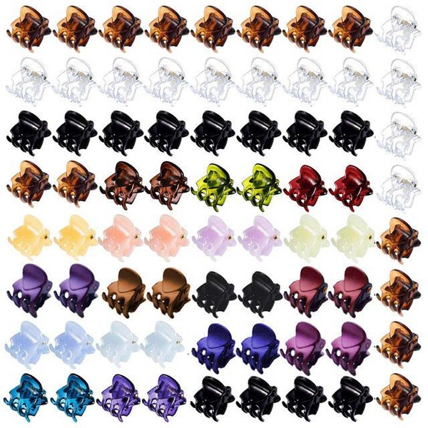 Cart In Mart 72 Pack Durable Mini Hair Claw Clips For Girls & Women Hairstyles-21 Colors