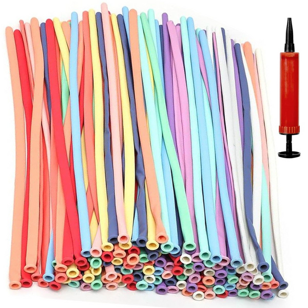 Cart In Mart 100 Pack 260Q Long Colored Balloons For Animal Arch Twisting Magic