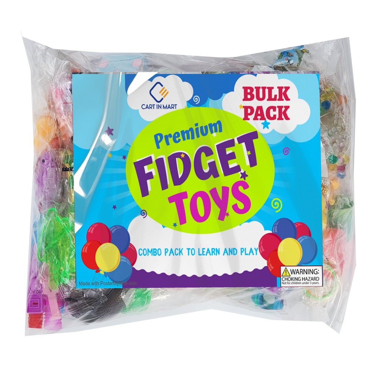 Cart In Mart 120 Pack Deluxe Bundle Sensory Fidget Toys For Kids Adults