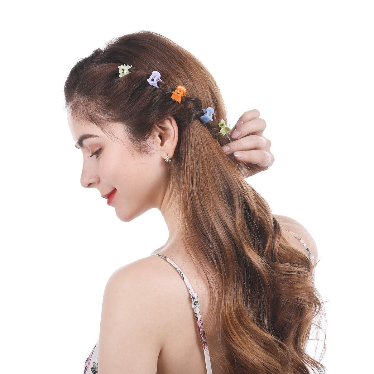 Cart In Mart 72 Pack Durable Mini Hair Claw Clips For Girls & Women Hairstyles-21 Colors
