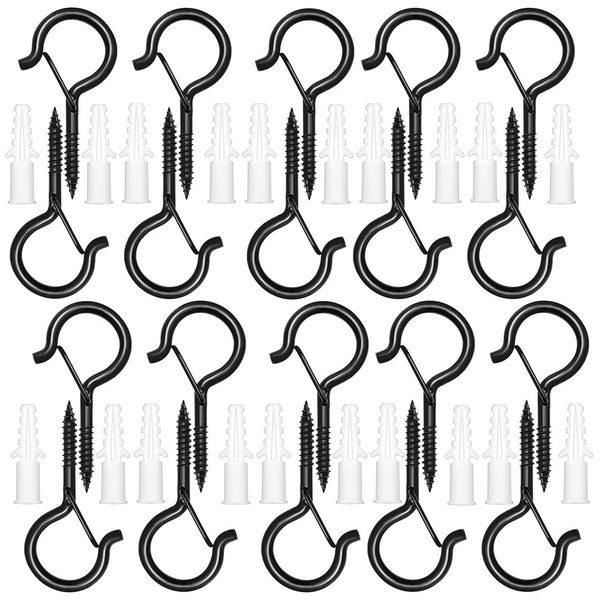 20 Piece Q Hanger Hooks With Safety Buckle Hanging Screw-5.6cm Multipurpose