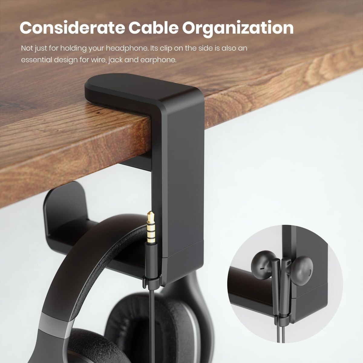 Cart In Mart 2-Pack 360 Rotating Headphone Stand Holder Gaming Swivel Headset Hanger