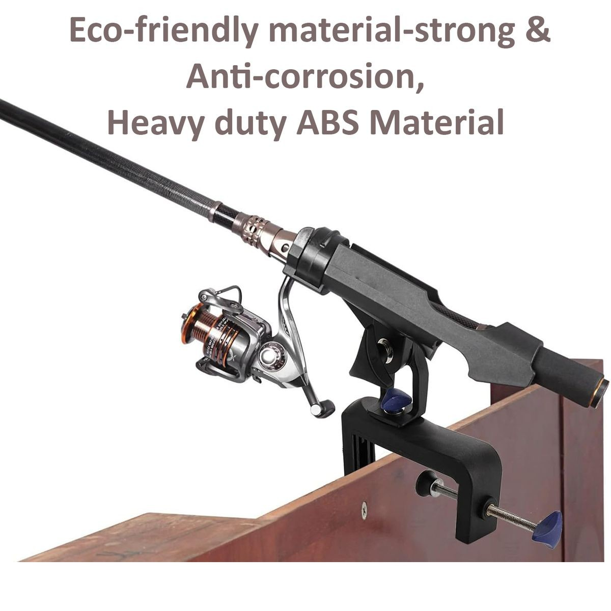 Cart In Mart 2 Pack Boat Fishing Rod Holders 360 Adjustable With Large Clamp Opening