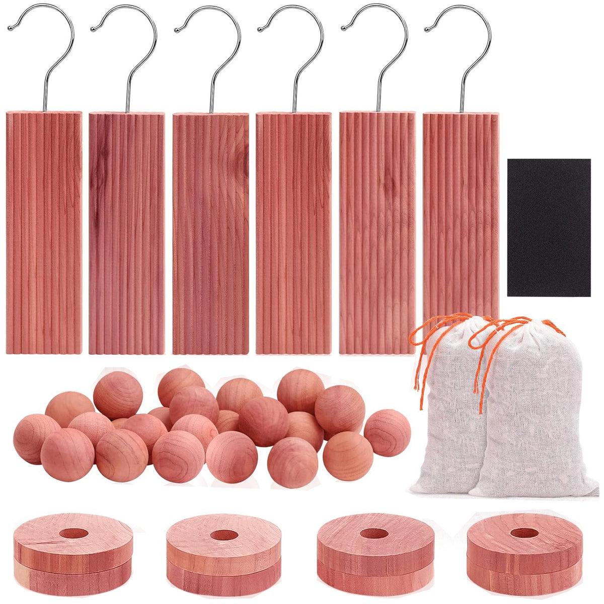 Cart In Mart 41 Pack Cedar Wood Blocks For Closet Clothes Drawers Balls Scented Sachet