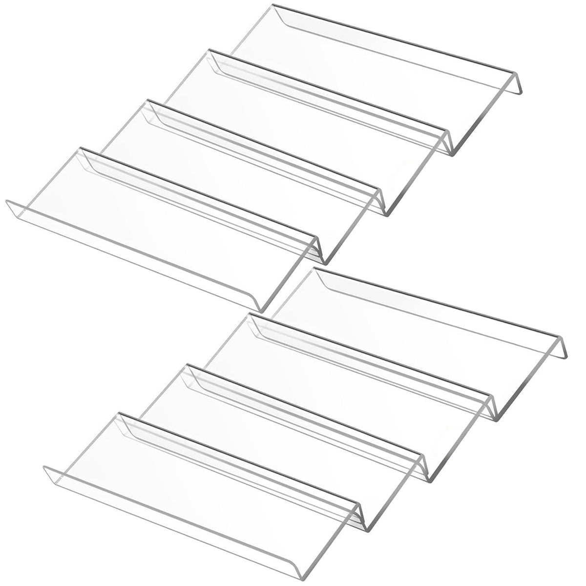 Cart In Mart 4 Tier - Clear Acrylic Drawer Spice Organiser Rack Cosmetic Storage - 8 Piece (No Jars)