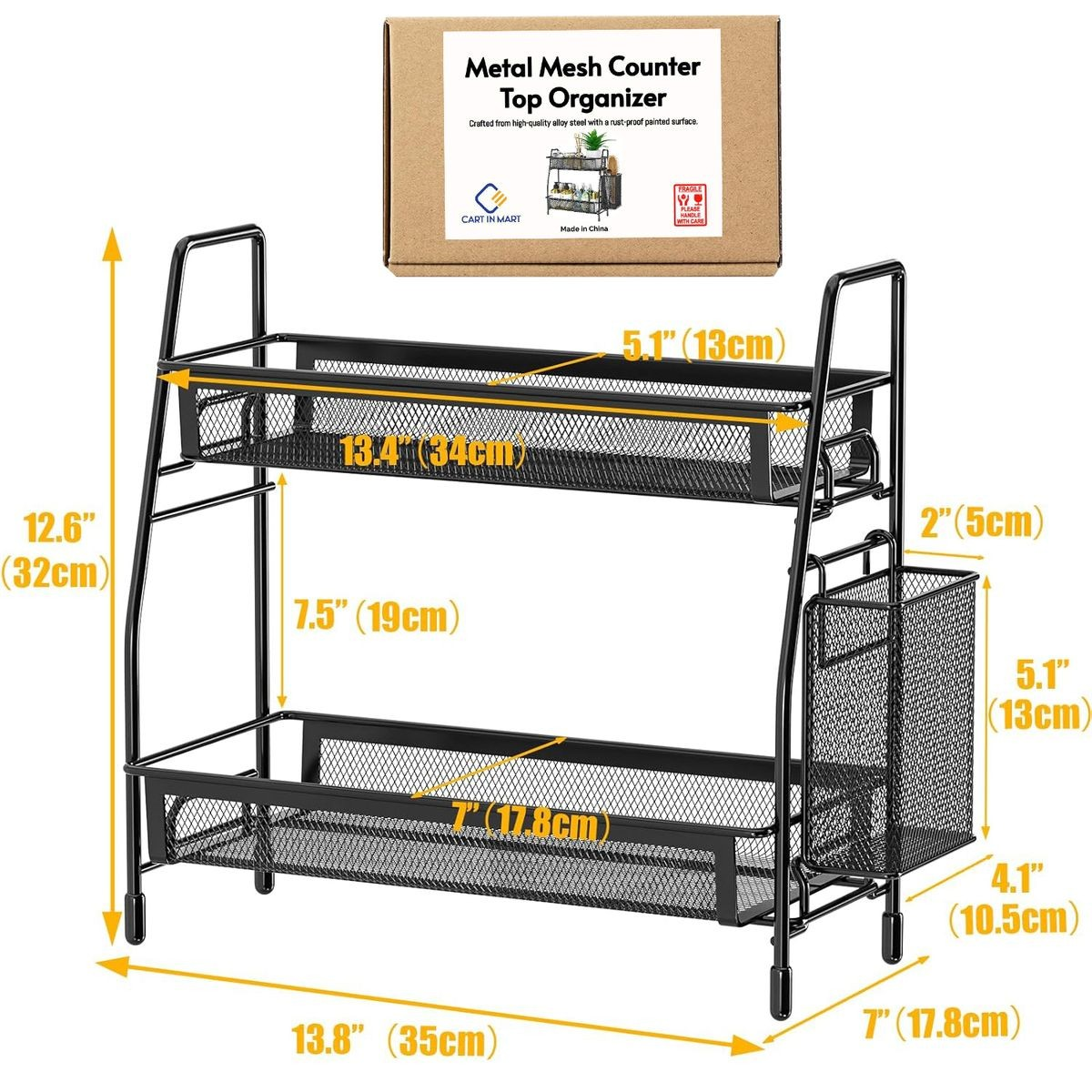 Cart In Mart Bathroom Counter Organizer Kitchen Under Sink Spice Makeup Organiser