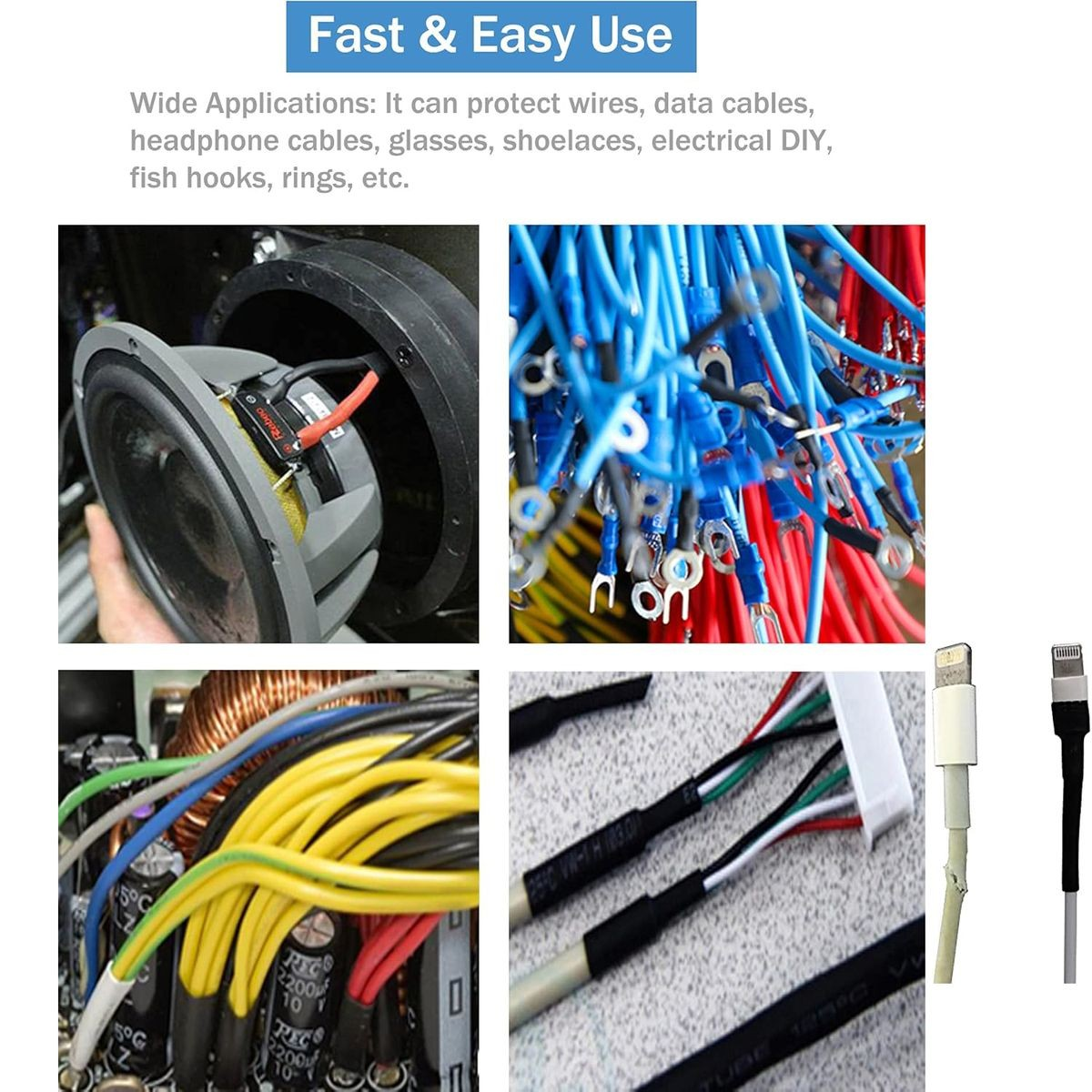 Cart In Mart 650 Piece Heat Shrink Tubing Kit- Wire Wrap Tube UL Ratio 2:1 Insulation