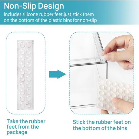 Cart In Mart Clear Acrylic Storage Drawer Bins Stackable Multipurpose Organizers-4 Pack