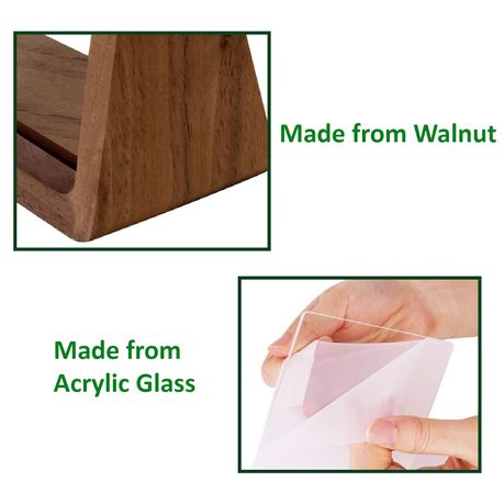 Cart In Mart 2 Pack Photo 5x7" Horizontal & Vertical Family Picture Frames-Walnut Wood