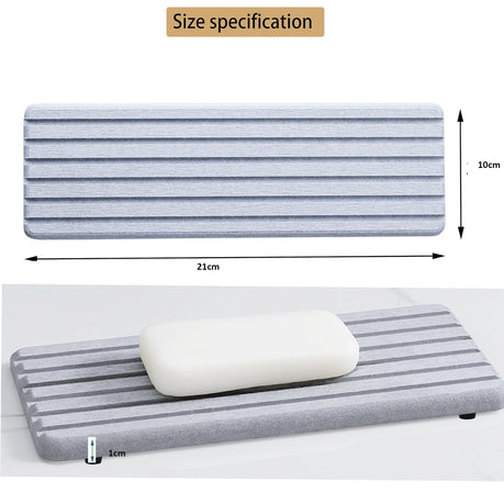 Cart In Mart Water Absorbent Diatomite Coasters Rectangle Quick Drying Stone-2 Pack