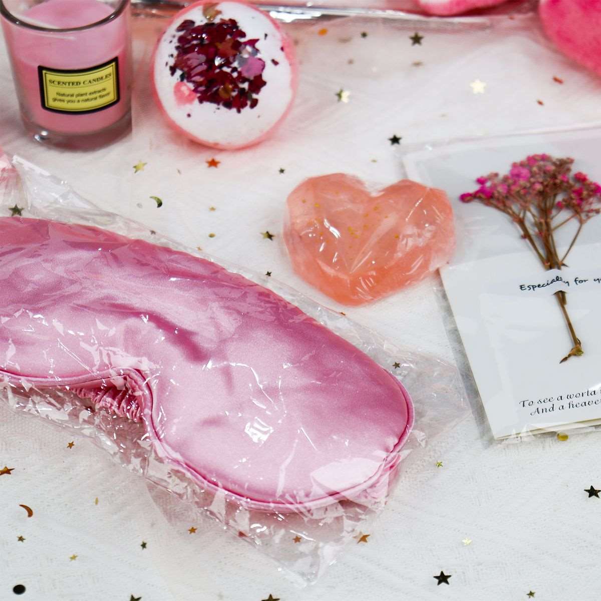 13 Pieces Spa Gift Set For Women Birthday Christmas New Year Valentine-Pink