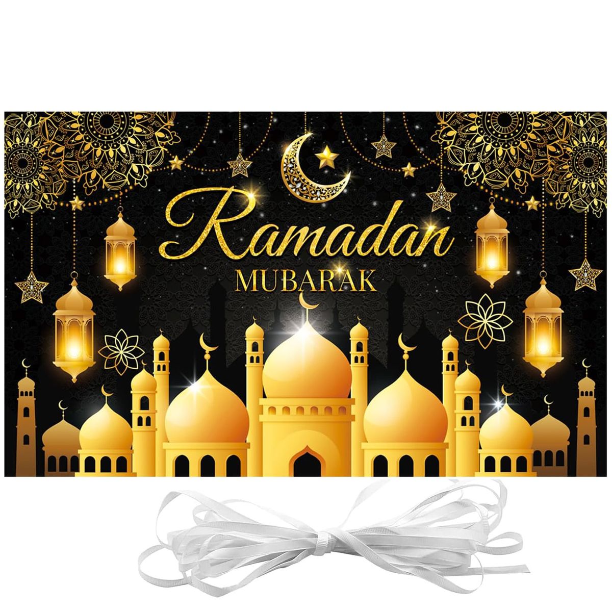 Cart In Mart Islamic Ramadan Mubarak Decorations Backdrop Eid Wall Banner Background