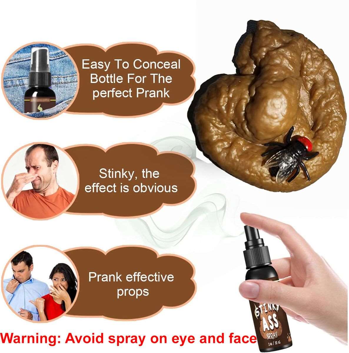 10 Piece Prank Joke Kit with Fart Spray