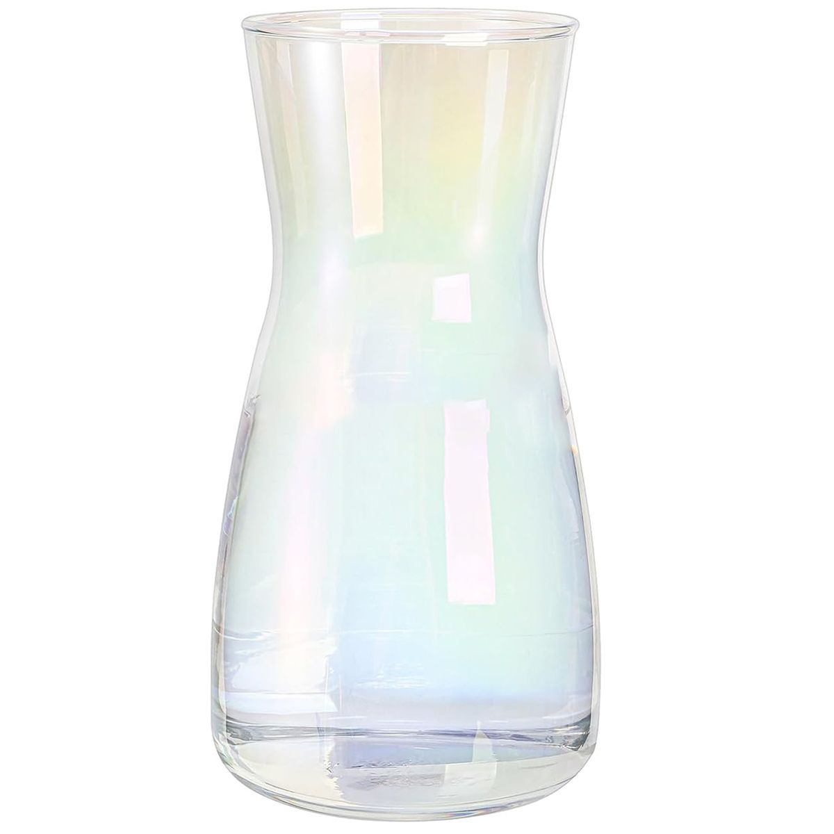 Cart In Mart Unique Iridescent Glass Translucent Decorative Vase For Flowers-20.5cm Tall