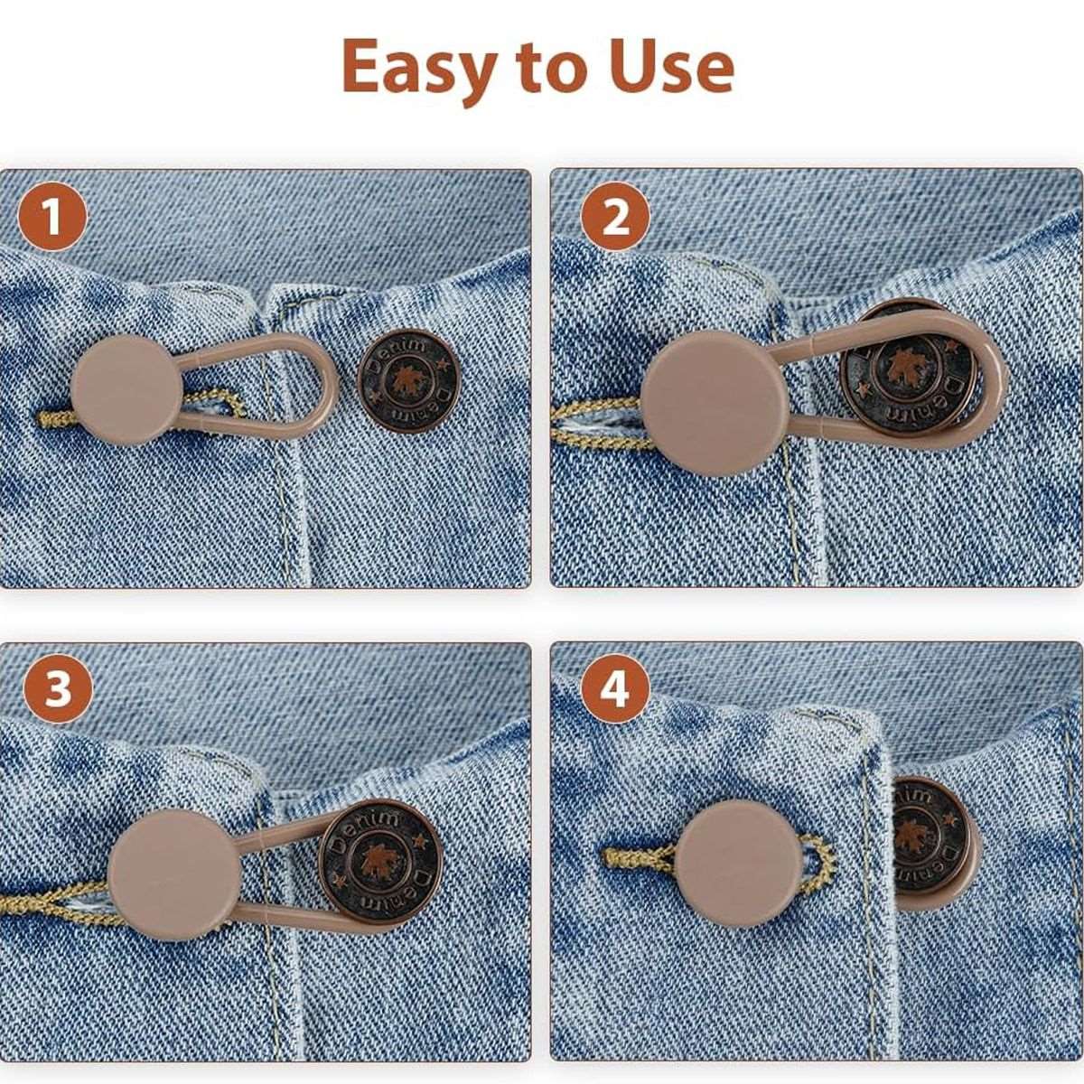 13 Piece Button Extenders for Jeans, Pants Waist Button Extenders