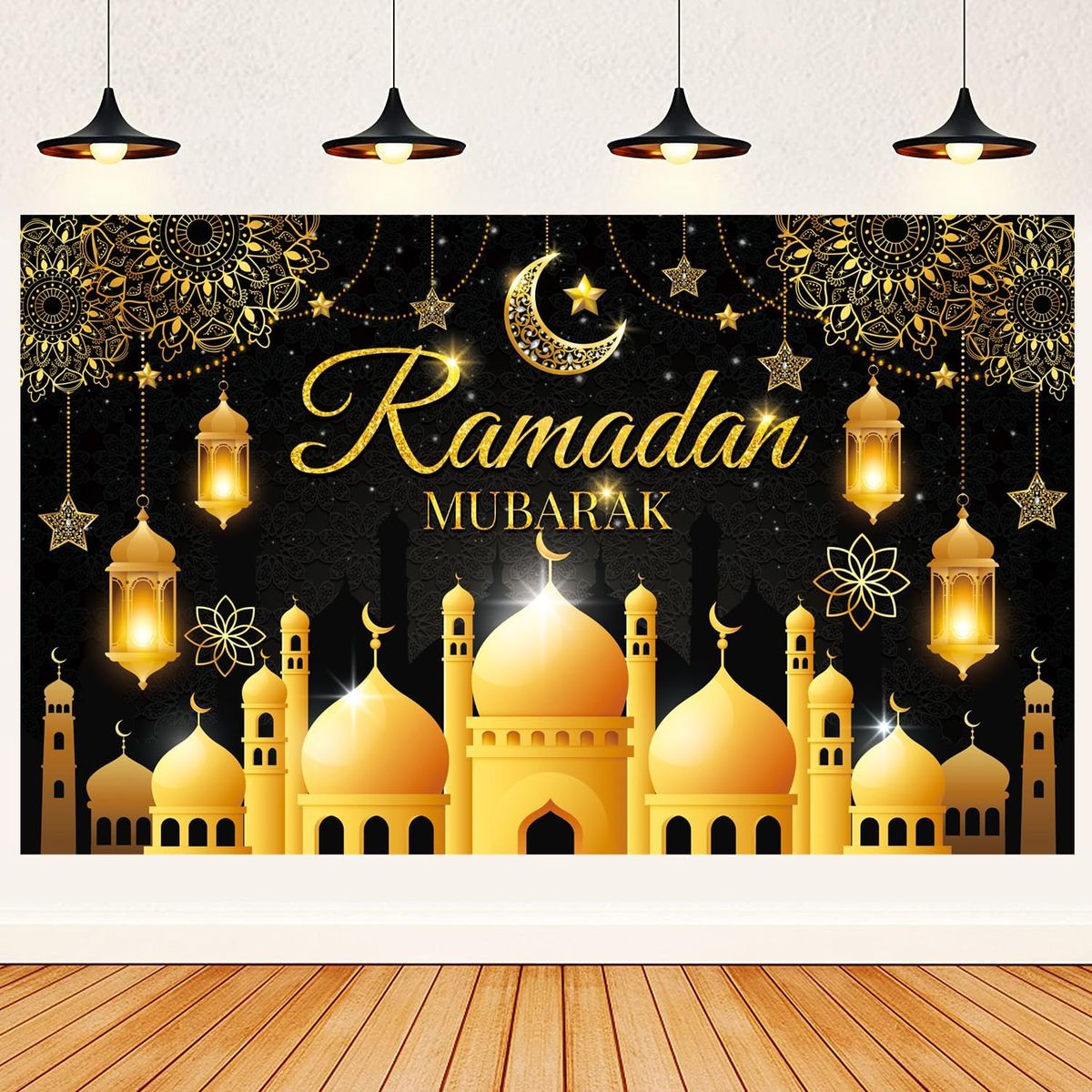Cart In Mart Islamic Ramadan Mubarak Decorations Backdrop Eid Wall Banner Background
